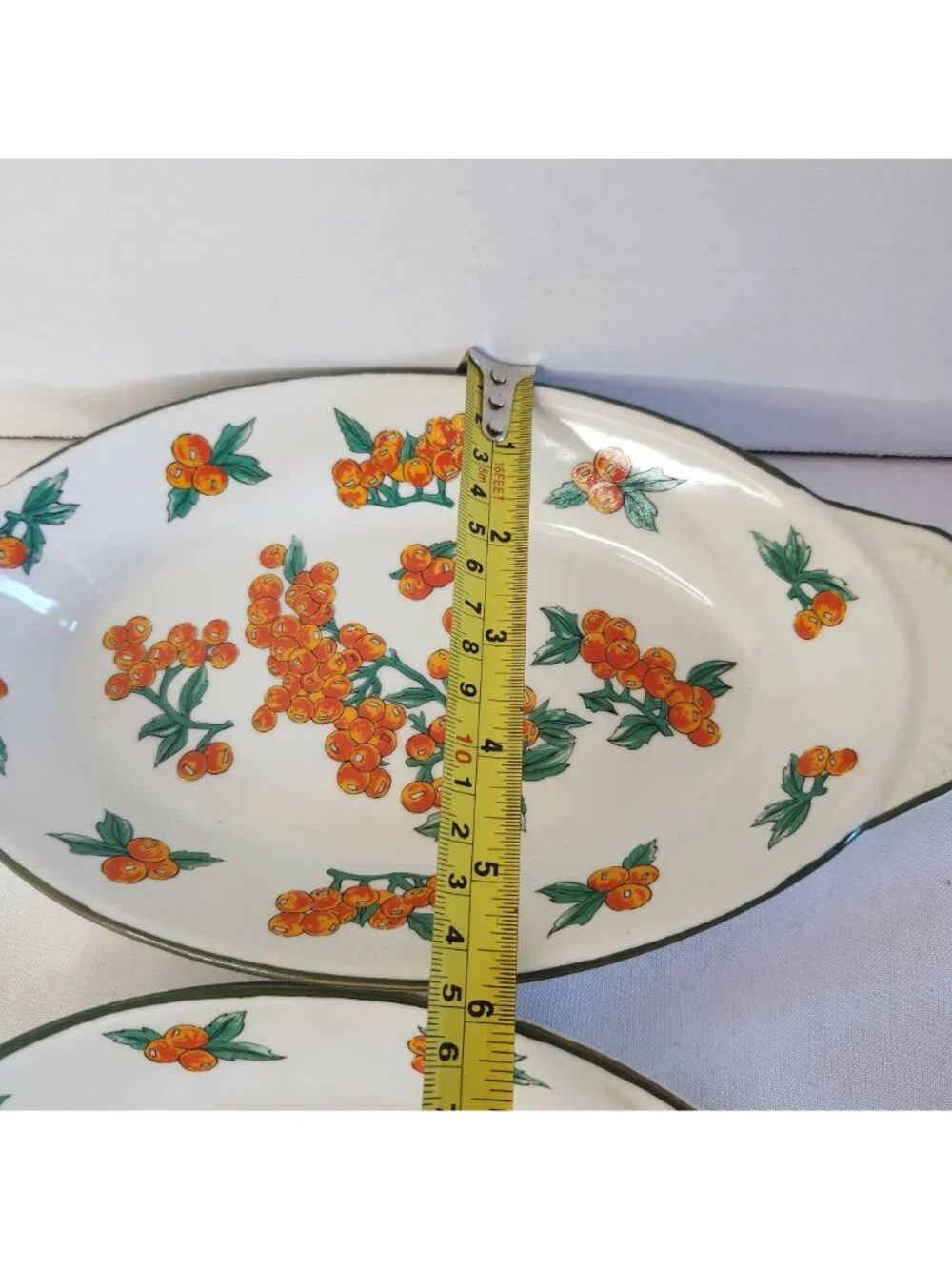 Berry Patch Fine China Oval Serving Dishes Set Of 3 Orange Berry Floral Design M